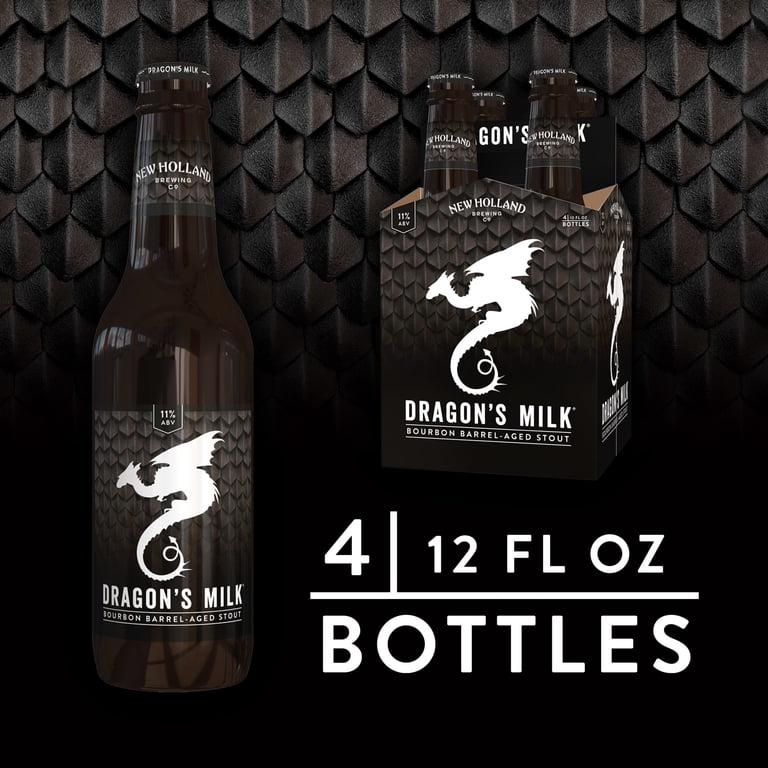 Dragon's Milk Bourbon Barrel-Aged Stout, 12 fl oz, 4 pack Bottles, 11.0%  ABV, Craft