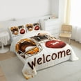 thumbnail image 3 of Manfei Rugby Gamer Full Size Comforter Sets,Football Sport Theme Bedding Comforter Set,Brown Beige Bedding Sets For Teens,Super Cozy Room Decor Reversible,3pcs, 3 of 8