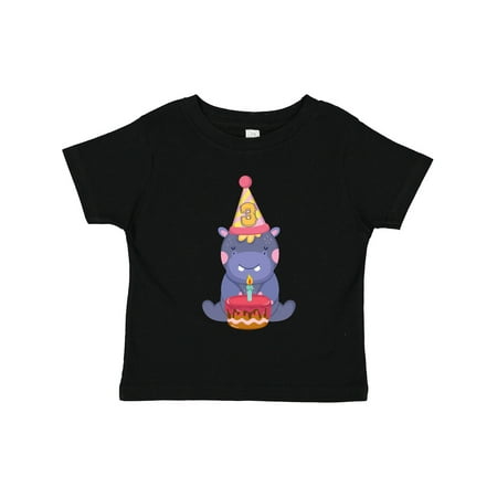 

Inktastic Hippo 3rd Birthday Gift Toddler Boy or Toddler Girl T-Shirt