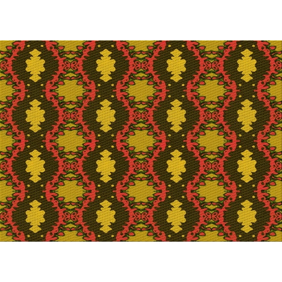 Ahgly Company Machine Washable Indoor Rectangle Transitional Maroon Red Area Rugs, 8' x 10'