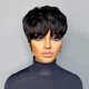 thumbnail image 3 of Peluca RUISENNA de cabello humano corto con corte de duendecillo para mujeres negras, 3 of 6