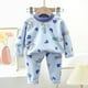 thumbnail image 3 of Odeerbi 3M-5Y Niños Niñas Algodón Pijamas Manga Larga Tops Pantalones Conjunto Suave Impresión Sleepwear Dos Piezas Pijama Conjuntos, 3 of 3