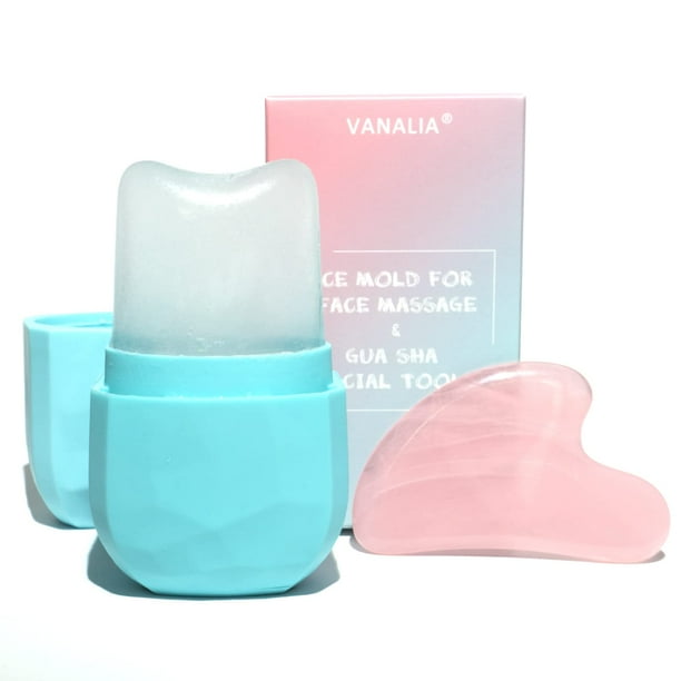 Rodillo de Hielo VANALIA para rostro y ojos con masaje facial Gua Sha