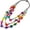 Round B, variant on Bohemian Wooden Coconut Shell Wood Beaded Choker Necklace African Ethnic Colorful Long Layered Bib Multilayer Flower Geometric for Women Chunky Party Costume Vaction Jewelry
