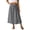 A1-Grey303, variant on XIAOCHA Summer Midi Skirt for Women Solid Elastic Waist Side Pocket Flowy Loose Casual Everyday Long Skirts