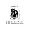 thumbnail image 2 of Mochila Back Pack Transportadora Gato Perro Mascota Pequeña negro, 2 of 5