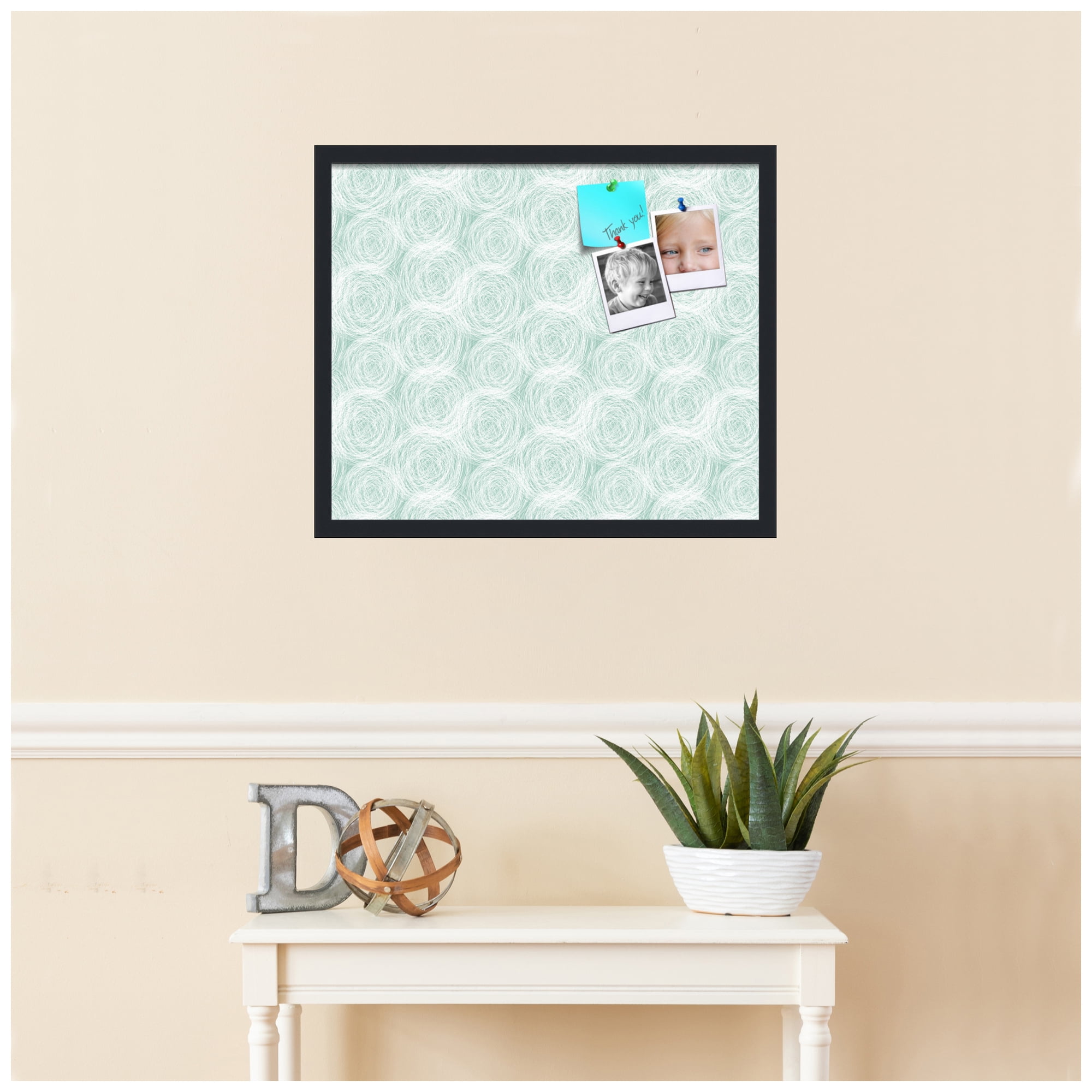 PinPix ArtToFrames 22x18 Custom Cork Bulletin Board    Poster Board Has a Fabric Style Canvas Finish, Framed in Satin Black (PinPix-1926)