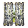 thumbnail image 6 of Yayeee Window Curtains Set of 2 for Living Room Light Filtering 63"x42", Green Floral, 6 of 7