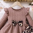 thumbnail image 5 of NOLDARES Toddler Baby Girl Fall Winter Outfit Print Long Sleeve Sweatshirts and Stretch Pants Infant Girl Clothes(Khaki,7 Y), 5 of 9