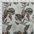 thumbnail image 4 of oneOone Cotton Cambric Brown Fabric Tropical Leaf Quilting Supplies Print Sewing Fabric By The Yard 56 Inch Wide, 4 of 4