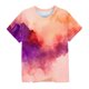 thumbnail image 5 of Blusas y camisas de manga corta con cuello redondo Camiseta estampada de manga corta para niños Cuello redondo Media manga Casual Versátil Top de poliéster para niñas, 5 of 5