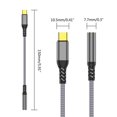 thumbnail image 3 of Portability Type C to 3.5mm Audio Adapter Audio Braided Nylon Cable for Type-C Devices Headphone Jack Wide Compatibility, 3 of 4