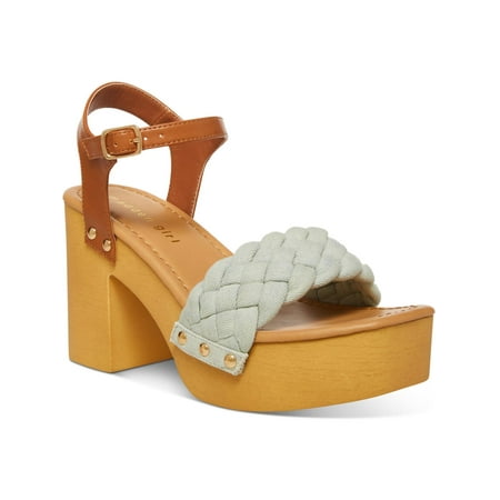 

Madden Girl Womens Dani Faux Leather Studded Platform Sandals