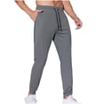 thumbnail image 6 of Ftwytp Mens Spring and Summer Loose Ice Silk Outdoor Running Fitness Yoga Leisure Training Pants Solid Color Quick Drying Running Pants Pants with Leg Zippers, 6 of 7