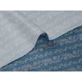 thumbnail image 5 of oneOone Velvet Teal Blue Fabric Leaves & Flower Floral Quilting Supplies Print Sewing Fabric By The Yard 58 Inch Wide, 5 of 5