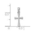 thumbnail image 2 of Auriga 10K White Gold Polished Beveled Cross w/ Round tips Charm for Women L-17.8 mm, 2 of 4