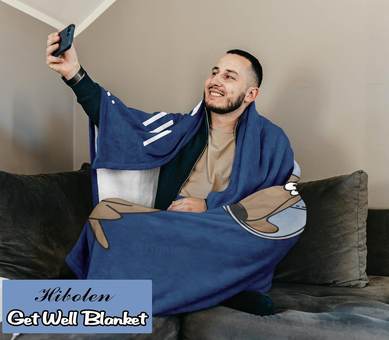 Get Well Gifts for Women Men Inspirational Gifts Humor Cancer Care Survivor Gifts Thinking of You Gifts for Men Grief After Surgery Encouragement Healing Condolence Gift Blanket 50"x60"