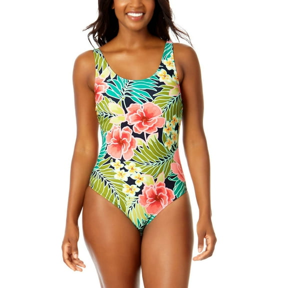 Hurley Women's UPF 50  Stretch Midweight One Piece Swimsuit, Pink, M