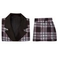 thumbnail image 3 of Película Clueless Cher Horowitz Dion Vestido Traje Uniforme Escolar Chaqueta Falda Trajes de Mujer Disfraz de Cosplay de Halloween, 3 of 5