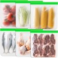 thumbnail image 1 of WQLPP-sacs de Rangement Alimentaires Réutilisables - Lot de 6 Sacs de Congélation Gallon - Sacs de Conservation Extra Épais, Sac en Silicone Étanche pour Préparation de Repas, Organisation de Cuisine, 1 of 4