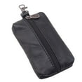 thumbnail image 1 of Unisex Leather Key Case Wallet Pouch Bag Keychain Holder with Key Ring Zipper, 1 of 4