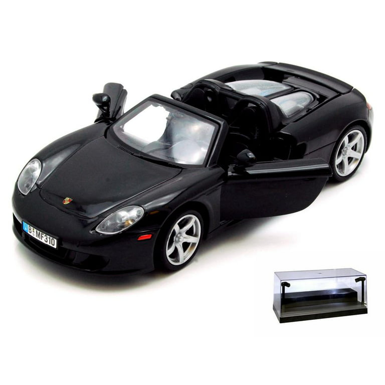 Diecast Car w/LED Display Case - Porsche Carrera GT, Black