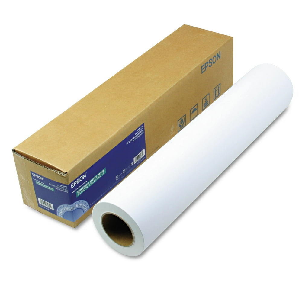 Epson Enhanced Photo Paper Roll, 24" x 100 ft, Enhanced Matte White