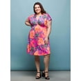 thumbnail image 2 of Plus Size Paisley V Neck Empire Waist Dress, 2 of 3