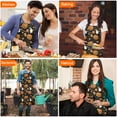 thumbnail image 6 of Happy Halloween Pumpkin Pattern Apron-Garden Aprons for Women with Pockets-Cotton Linen Waterproof Kitchen Cooking Gardening Aprons Adjustable for Kitchen,Cooking,BBQ and Salon 33"x27", 6 of 7