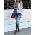 thumbnail image 2 of Femmes Lâches Col Rond Tricot Couleur Bloc Pull Manches Longues Automne Hiver Loisirs Pull Tops S, 2 of 5