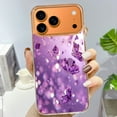thumbnail image 3 of Case For Apple iPhone Air / 17 Pro / 17 Pro Max Series Case, Slim Thin Transparent Flexible Clear TPU Shockproof Phone Case For iPhone 17 Series, Purple Crystal Fall, 3 of 6