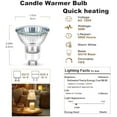 thumbnail image 2 of GU10 Halogen Bulb, 120V 50W Halogen Light Bulbs with Glass Cover for Candle Warmer, MR16 GU10+C 2700K Warm White Dimmable Recessed Track Lighting (6 Pack)$$Tools, 2 of 5