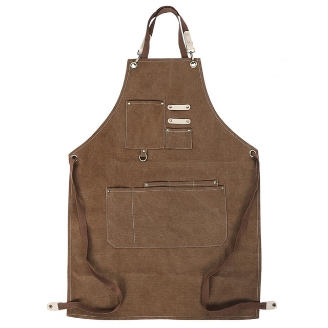 Delantal impermeable ajustable con bolsillos para restaurante, cocina, té con leche, floristería, artículos de peluquería.