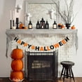 thumbnail image 7 of Xuniizn Happy Halloween Banner Indoor 9.84Ft Black and Orange Bunting Halloween Banners for Halloween Party Decorations, Fireplace Wall Halloween Decorations for Home Indoor & Outdoor, 7 of 7