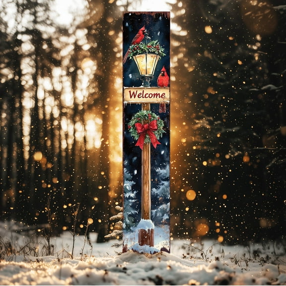 Festive Cardinal Lantern Christmas Garden Stake - Cozy Outdoor Decor