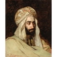 thumbnail image 3 of Emmanuel De Dieudonné 15x18 Black Modern Framed Museum Art Print Titled - Man in a White Turban in Constantinople (1884), 3 of 5