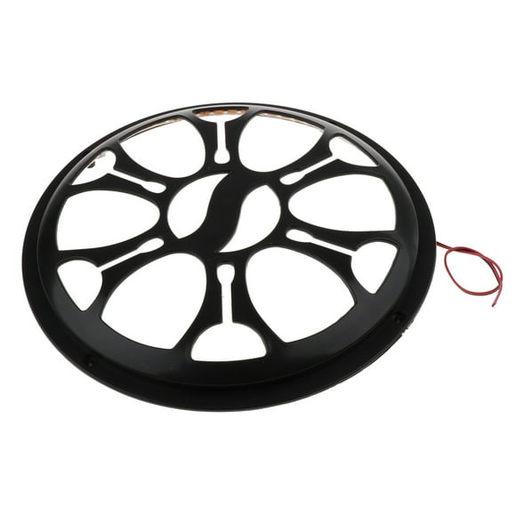 10" Subwoofer Altavoz Rejilla Rejilla Cubierta protectora Negro con luz 10 pulgadas Cola Cubierta del altavoz del coche
