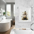 thumbnail image 4 of Ryvnso Christmas Gnome and Bees Hand Towels Set for Bathroom Cotton Face Towel Decorative 15.5x29.5 inch, 4 of 7