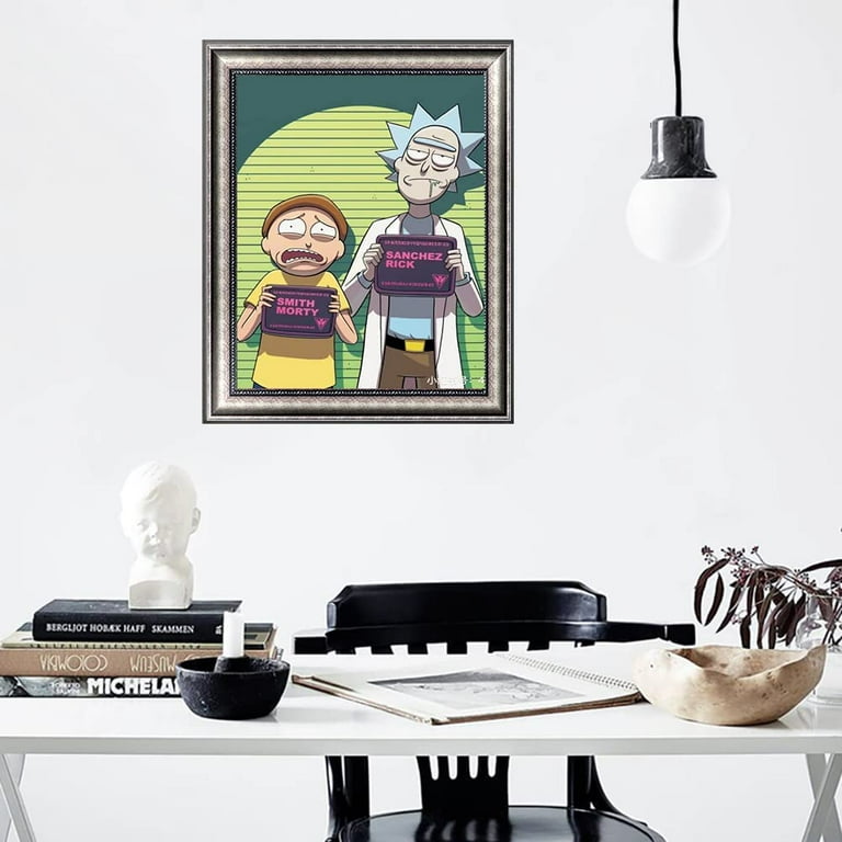 Diamond Painting Kit, Rick and Morty 12x16 Inch Full Drill 5D Diamond  Painting Craft Canvas Picture Diamond Art for Adult Bedroom Wall Decor