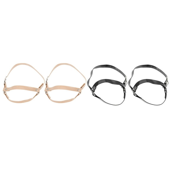 Weiweiguan 2 Pairs High Heels Shoelaces Triangle Bundle Shoelace Metal Buckle Shoes Strap