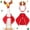 Red, variant on Qiopertar Goose Costume, Decorative Shirt for Lawn Geese Statues, Durable Polyester Goose Outfit for Porch Garden Patio Decor