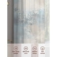 thumbnail image 5 of Aqua Beige Ombre Sheer Curtains 96 Inch Length 2 Panels Set, Vintage Modern Abstract Voile Window Treatment Semi Sheer Long Curtains Drapes for Bedroom/Living Room/Kitchen 52"x96"x2, 5 of 7