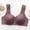 Purple, variant on SCSAlgin Women No Underwire Front Button Snap Closure Underwear Adjustable Wireless Push Up Full Coverage Bras