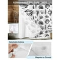 thumbnail image 3 of No Hook Cloth Fabric Shower Curtain with Snap in Liner, Black Coastal Waterproof Shower Curtains Set with See Through Top Window, Shell Conch Ocean Underwater Bath Curtains Shower 60"x72", 3 of 6