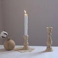 Flash Sale! Fdelink Wood Candlestick Holders Retro Unpainted Wood
