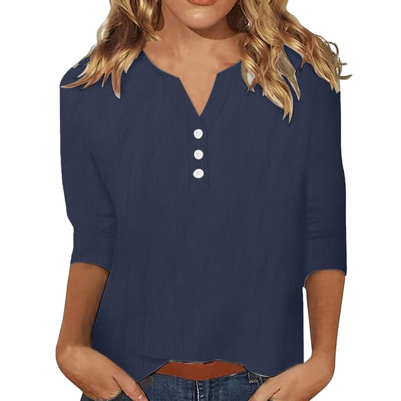 3/4 Length Sleeve Womens Tops Ribbed Knit Sweater Oversized T Shirts Round Neck Blouses Fall Fashion 2026 Clothes