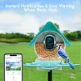 thumbnail image 5 of Birdkiss Bird Feeder with Camera, AI Identify Bird, Solar Panel, Built-in Microphone for Bird Watching Lovers, 5 of 8