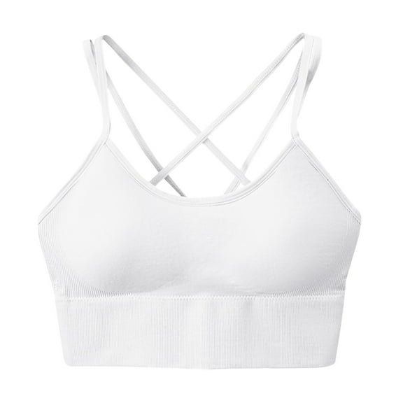 Everyday Bras for Women Small Bras Mesh Sports Bra Seamless Sports Bra Bandeau Sports Bra Womens Workout Bra Womens Bras Comfortable Push up plus Sized Sports Bra Keyhole Bra Bra with Back White XL