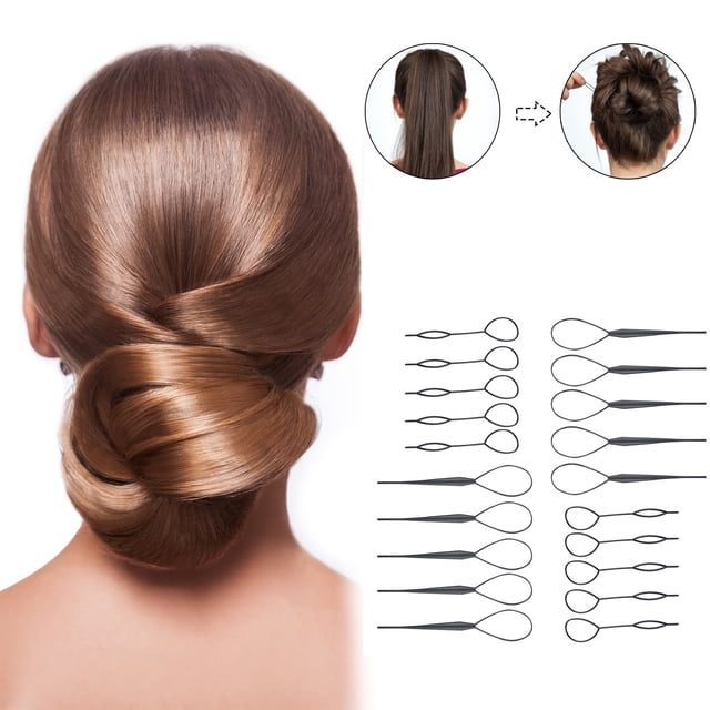 WIFKLSIIPG Torsadeur de Queue de Cheveux Assistant de Style de Cheveux Coiffeur de Chignon Outil Torsadeur de Cheveux pour Tresser Queue de Cheval Tressage Français 10 Paires