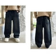 thumbnail image 6 of YUSIM Boys Jeans with Pockets- Casual Baggy Elastic Waist Wide Leg Denim Pants Blue Size 10, 6 of 8